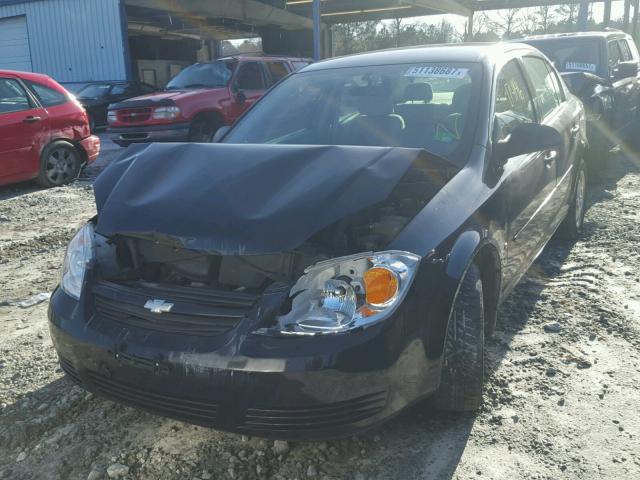 1G1AK55F877104464 - 2007 CHEVROLET COBALT LS BLACK photo 2