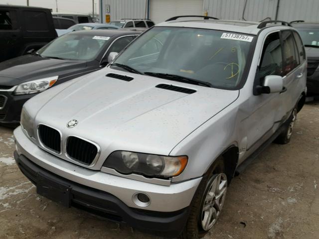 WBAFA53591LP23791 - 2001 BMW X5 3.0I SILVER photo 2