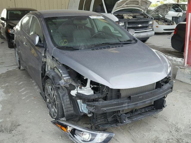 KMHDH4AE5FU377593 - 2015 HYUNDAI ELANTRA SE GRAY photo 1