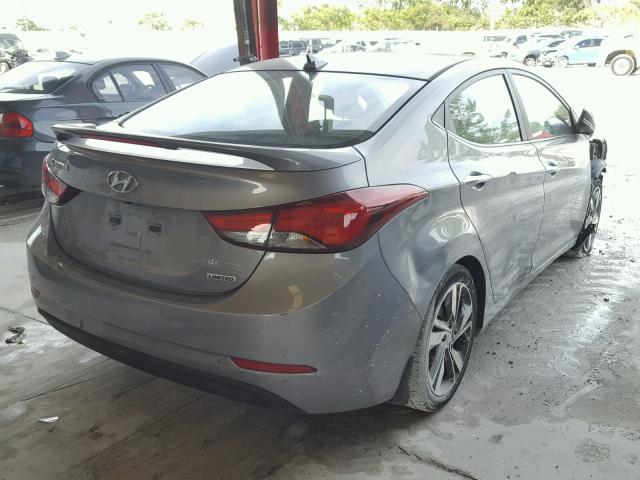 KMHDH4AE5FU377593 - 2015 HYUNDAI ELANTRA SE GRAY photo 4