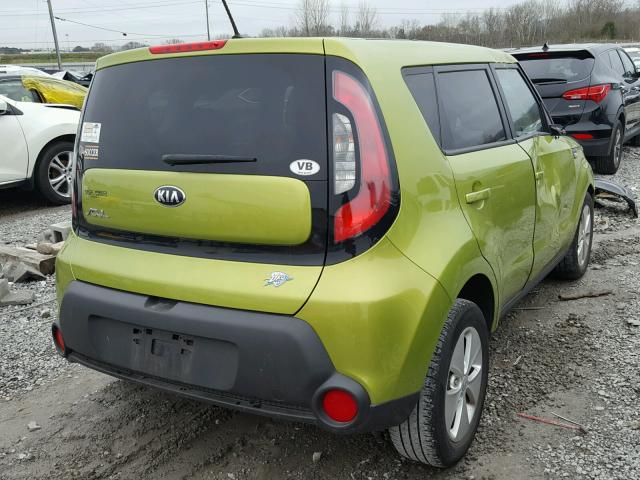 KNDJN2A21E7042760 - 2014 KIA SOUL GREEN photo 4