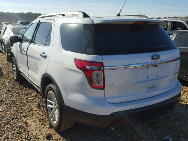 1FM5K7D83DGA27646 - 2013 FORD EXPLORER X WHITE photo 3