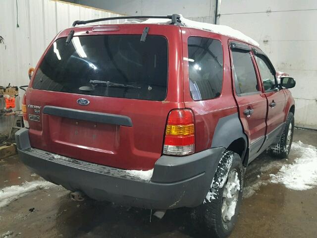 1FMYU93154KA38913 - 2004 FORD ESCAPE XLT RED photo 4