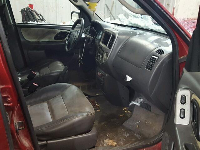 1FMYU93154KA38913 - 2004 FORD ESCAPE XLT RED photo 5