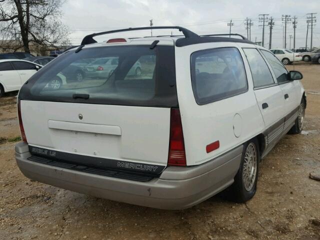 1MEBM5844KA661706 - 1989 MERCURY SABLE LS WHITE photo 4