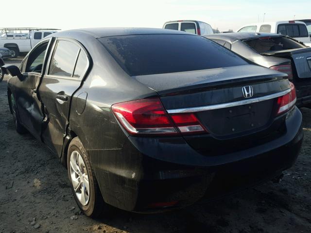 2HGFB2F58EH503606 - 2014 HONDA CIVIC LX BLACK photo 3