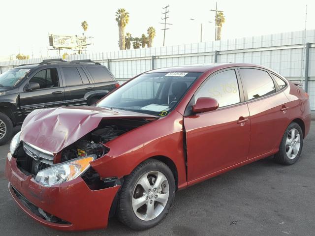 KMHDU46D99U659297 - 2009 HYUNDAI ELANTRA GL RED photo 2