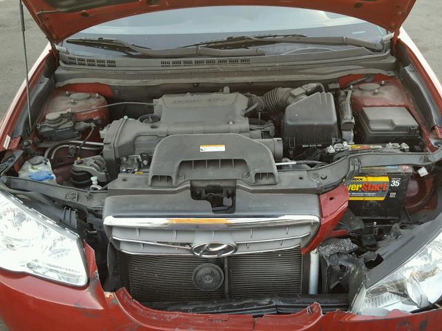 KMHDU46D99U659297 - 2009 HYUNDAI ELANTRA GL RED photo 7