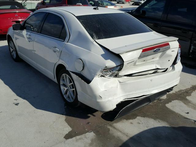 3FAHP0JA6BR301628 - 2011 FORD FUSION SEL WHITE photo 3