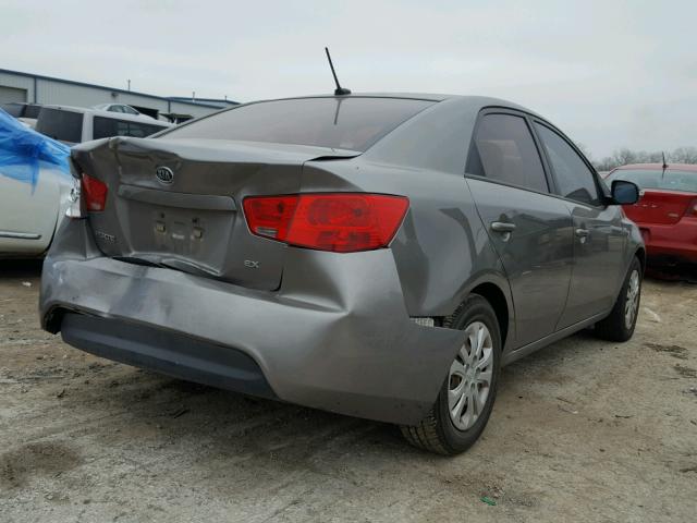 KNAFU4A24A5067594 - 2010 KIA FORTE EX SILVER photo 4