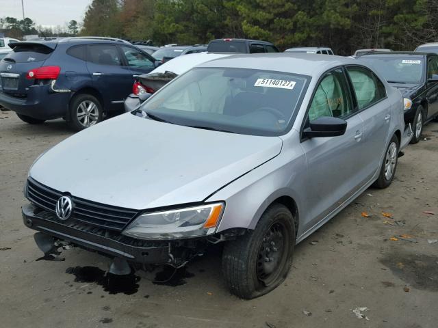 3VW2K7AJ1EM232031 - 2014 VOLKSWAGEN JETTA BASE SILVER photo 2