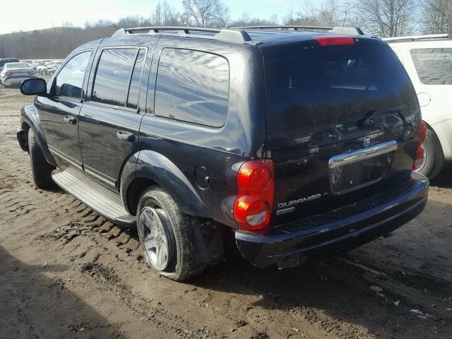 1D4HB58N15F560840 - 2005 DODGE DURANGO LI BLACK photo 3