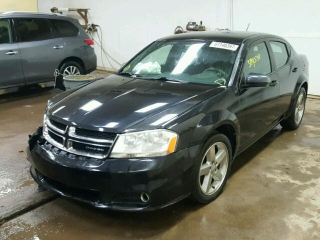 1B3BD2FB4BN544297 - 2011 DODGE AVENGER LU BLACK photo 2