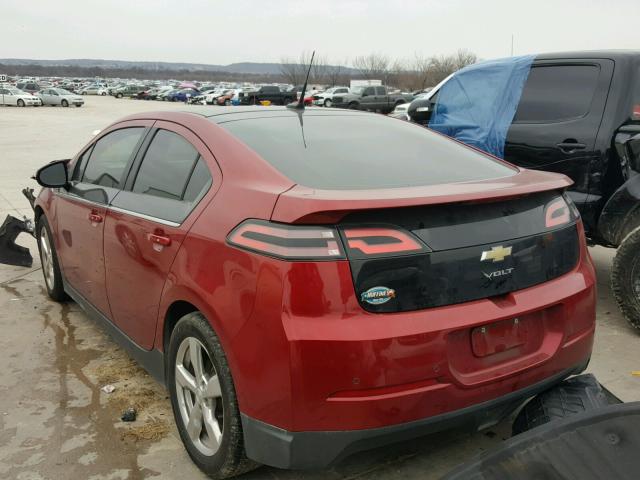 1G1RB6E43CU114421 - 2012 CHEVROLET VOLT RED photo 3