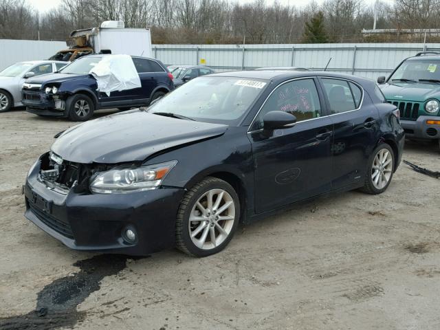 JTHKD5BH2C2065212 - 2012 LEXUS CT 200 BLACK photo 2