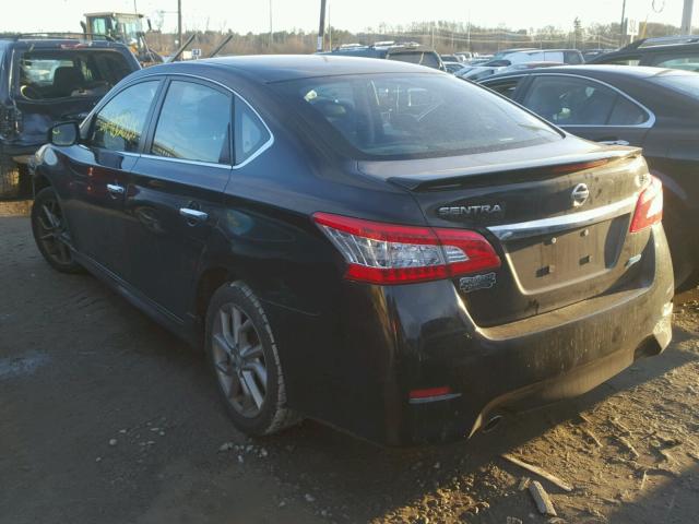 3N1AB7AP3DL737076 - 2013 NISSAN SENTRA S BLACK photo 3