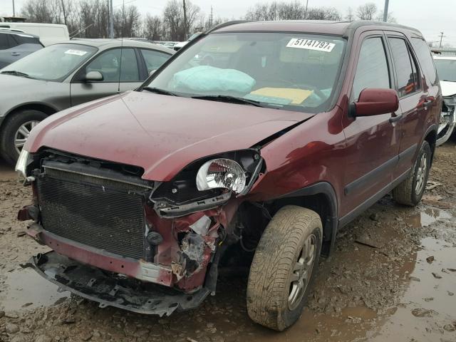 SHSRD78883U160639 - 2003 HONDA CR-V EX MAROON photo 2