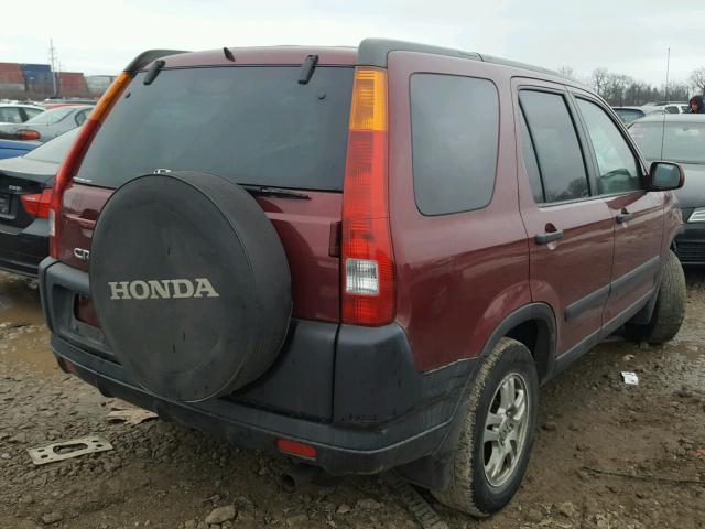 SHSRD78883U160639 - 2003 HONDA CR-V EX MAROON photo 4