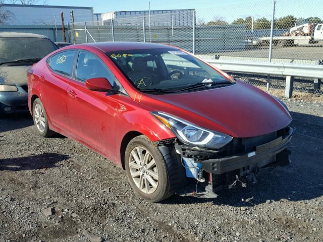 5NPDH4AE6EH462326 - 2014 HYUNDAI ELANTRA SE RED photo 1