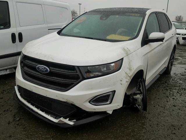 2FMPK4AP3GBB59272 - 2016 FORD EDGE SPORT WHITE photo 2