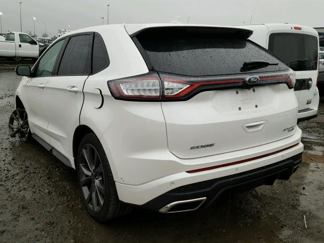 2FMPK4AP3GBB59272 - 2016 FORD EDGE SPORT WHITE photo 3