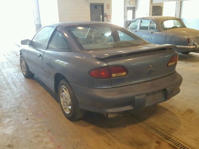 1G1JC1243V7221407 - 1997 CHEVROLET CAVALIER B BLUE photo 3