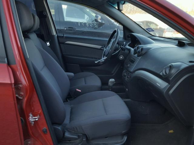 KL1TD56658B143849 - 2008 CHEVROLET AVEO BASE RED photo 5