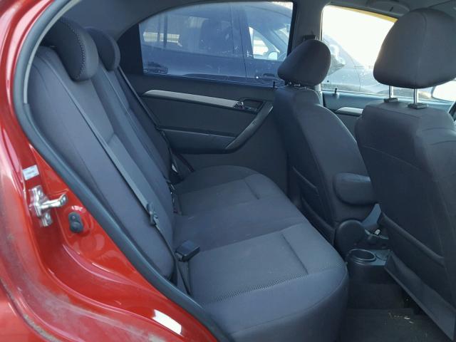 KL1TD56658B143849 - 2008 CHEVROLET AVEO BASE Qırmızı foto 6