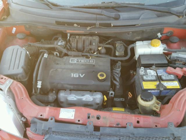 KL1TD56658B143849 - 2008 CHEVROLET AVEO BASE RED photo 7