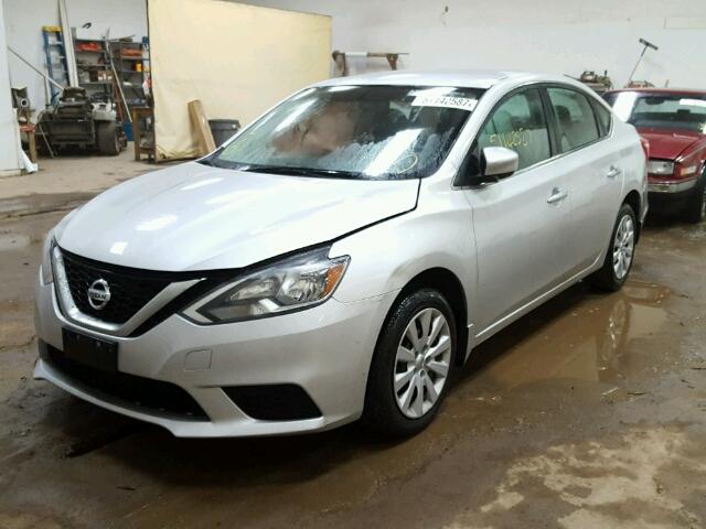 3N1AB7AP2HY356876 - 2017 NISSAN SENTRA S SILVER photo 2