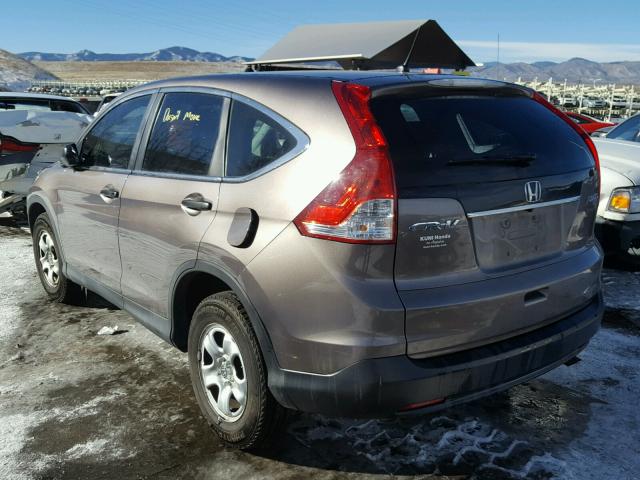 5J6RM4H35DL044625 - 2013 HONDA CR-V LX GRAY photo 3