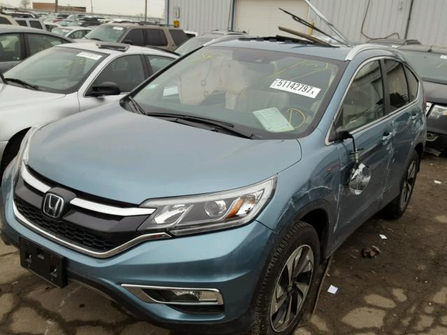 5J6RM4H99GL024905 - 2016 HONDA CR-V TOURI BLUE photo 2