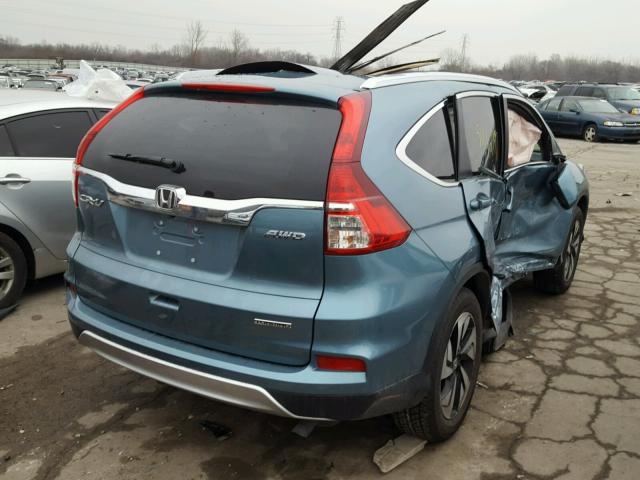 5J6RM4H99GL024905 - 2016 HONDA CR-V TOURI BLUE photo 4