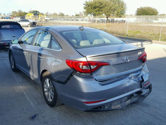 5NPE24AFXGH363056 - 2016 HYUNDAI SONATA SE SILVER photo 3