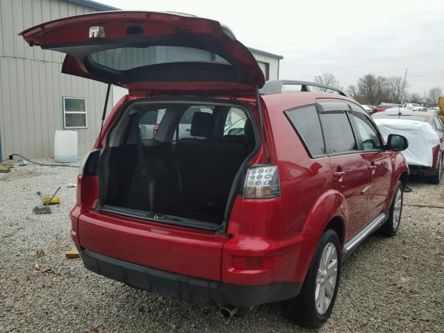 JA4JT3AW7CU013741 - 2012 MITSUBISHI OUTLANDER RED photo 4