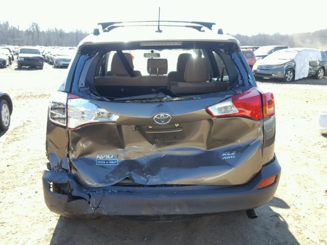 JTMRFREV3ED049093 - 2014 TOYOTA RAV4 XLE BROWN photo 9