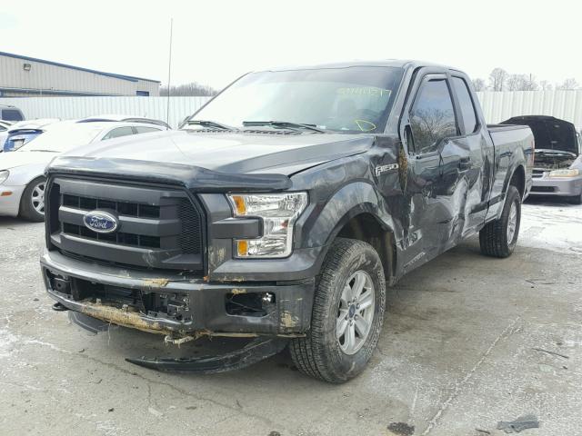 1FTEX1EP4GFD37663 - 2016 FORD F150 SUPER GRAY photo 2