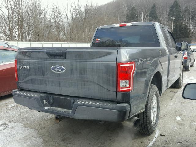 1FTEX1EP4GFD37663 - 2016 FORD F150 SUPER GRAY photo 4