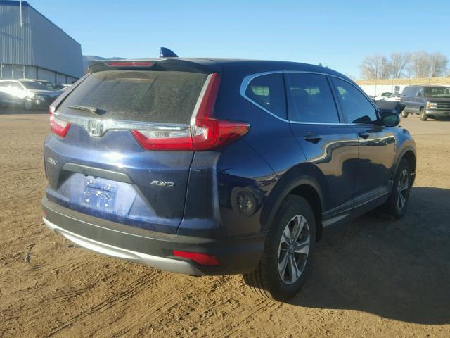 2HKRW6H32HH207818 - 2017 HONDA CR-V LX BLUE photo 4