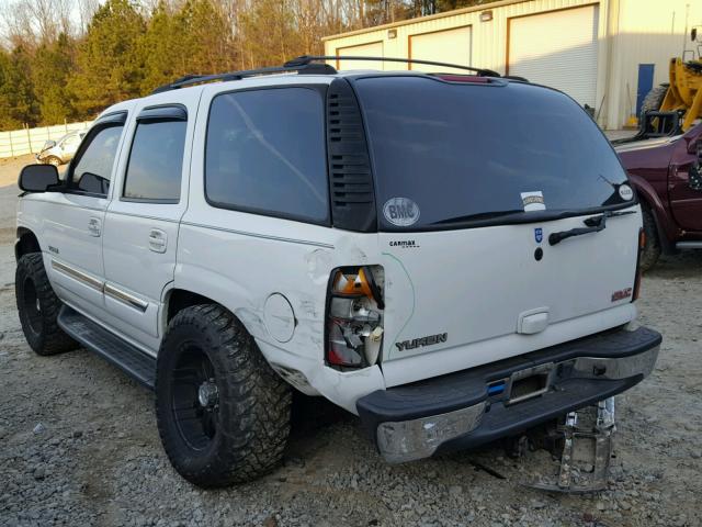 1GKEK13V24J227904 - 2004 GMC YUKON WHITE photo 3