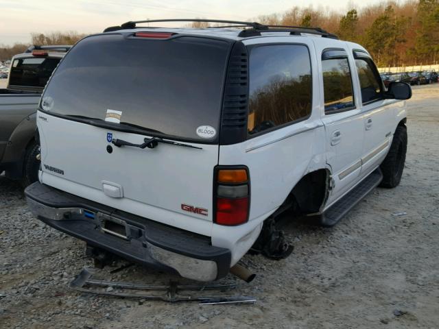 1GKEK13V24J227904 - 2004 GMC YUKON WHITE photo 4