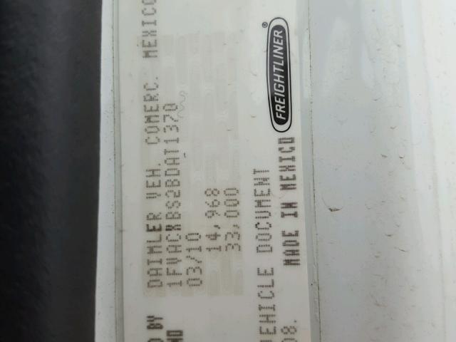 1FVACXBS2BDAT1370 - 2011 FREIGHTLINER M2 106 MED WHITE photo 10