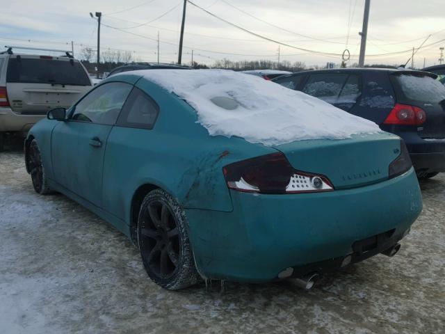 JNKCV54E44M301143 - 2004 INFINITI G35 TURQUOISE photo 3