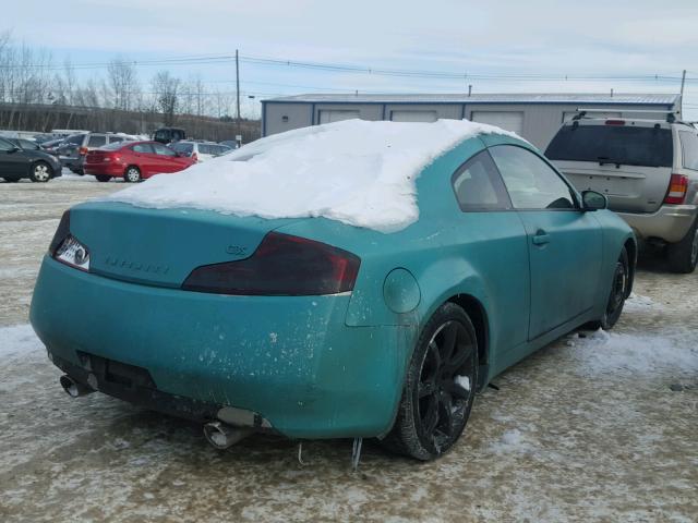 JNKCV54E44M301143 - 2004 INFINITI G35 TURQUOISE photo 4