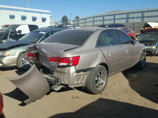 5NPEU46F26H035597 - 2006 HYUNDAI SONATA GLS BROWN photo 4