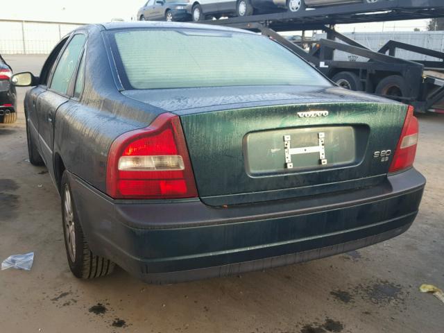 YV1TS94D011173175 - 2001 VOLVO S80 GREEN photo 3