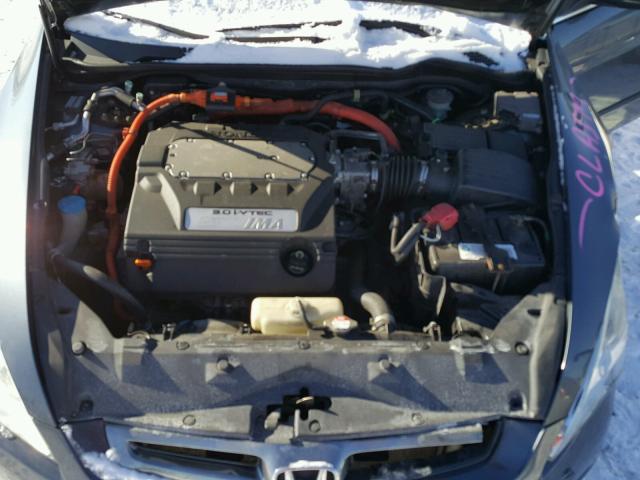 JHMCN36575C010998 - 2005 HONDA ACCORD HYB BLUE photo 7