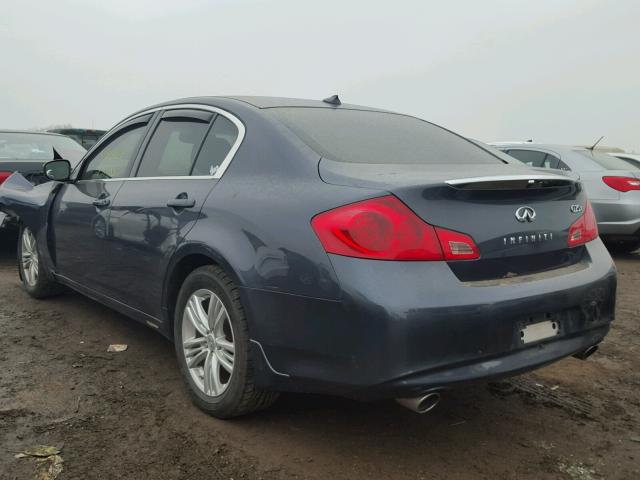 JN1DV6AR5BM654347 - 2011 INFINITI G25 BLUE photo 3