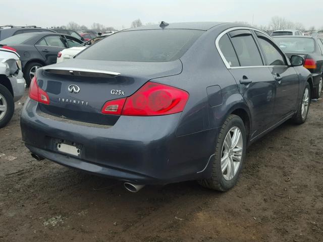 JN1DV6AR5BM654347 - 2011 INFINITI G25 BLUE photo 4