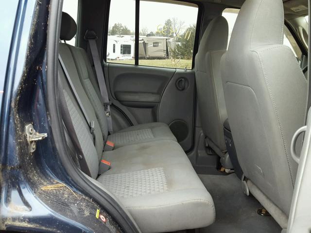 1J8GL48535W635613 - 2005 JEEP LIBERTY SP BLUE photo 6